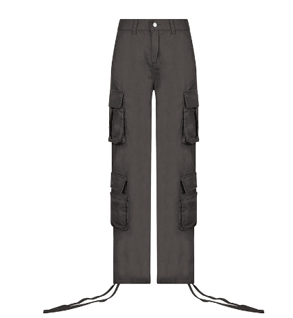 Pantalones holgados cargo lisos