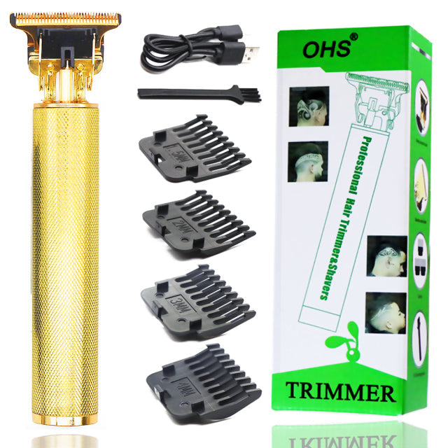 Professional USB Vintage Electric Hair Trimmer For Men, Beard Hair Cutting Machine for Barber