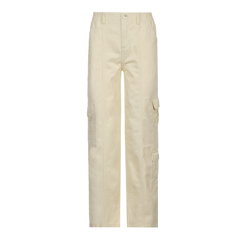 Pantalones holgados cargo lisos