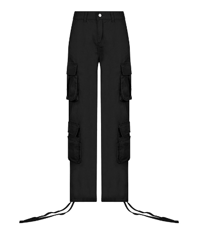 Pantalones holgados cargo lisos