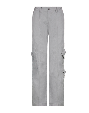 Pantalones holgados cargo lisos