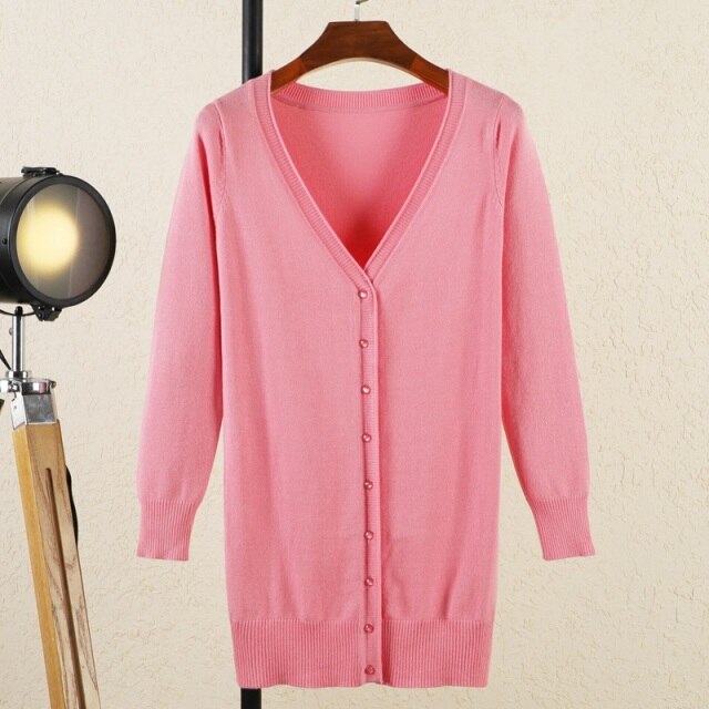 V-neck Woman Cardigan