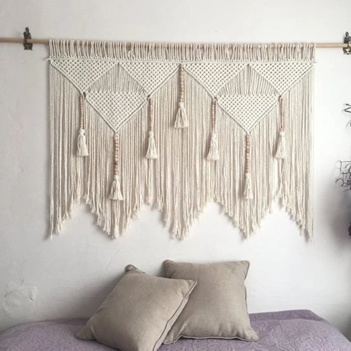 Decoración del hogar boho tejida a mano para colgar en la pared