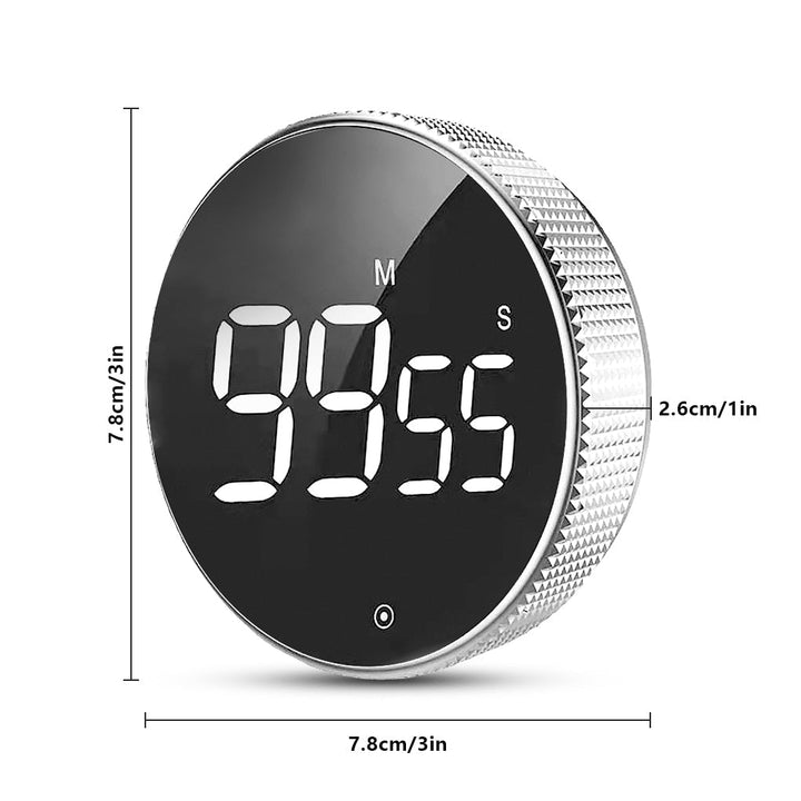 Temporizador de cocina digital con pantalla LED grande y soporte magnético