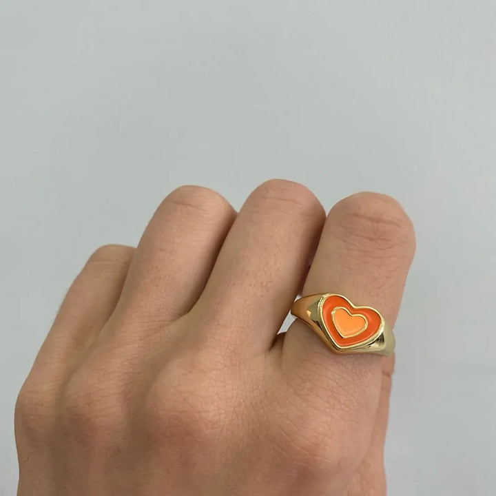 Anillo de corazón de amor creativo