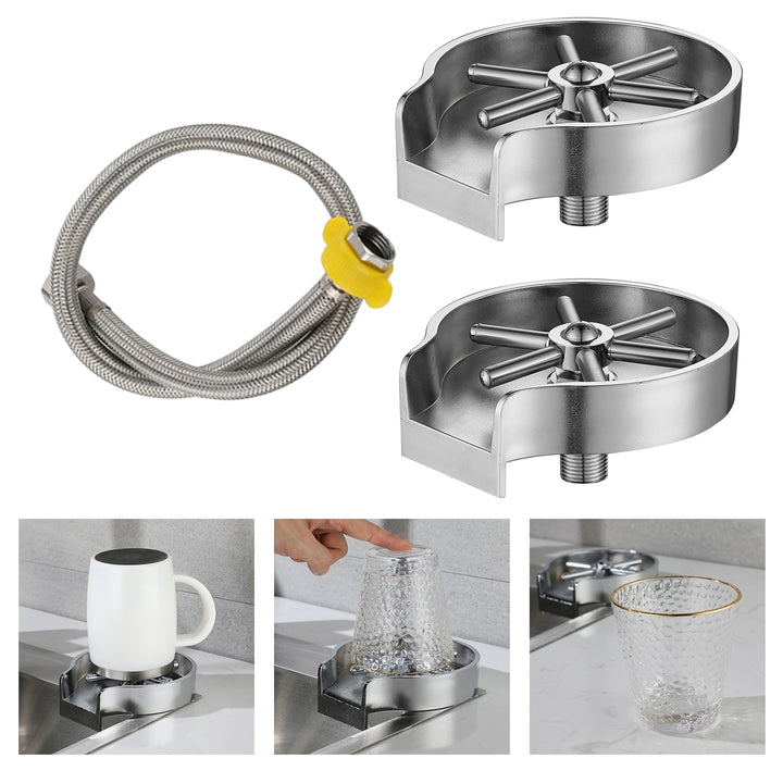 Faucet Glass Rinser and Cup Washer Attachment, Tiktok Viral Bottle Rinser