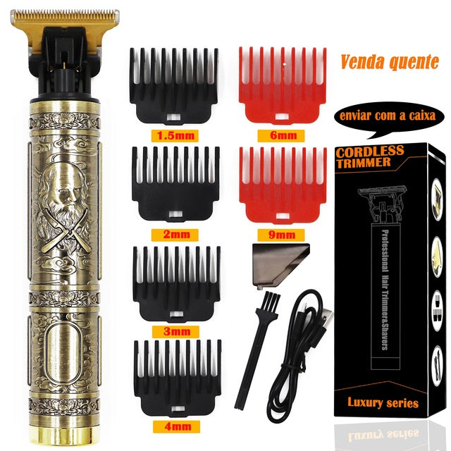 Professional USB Vintage Electric Hair Trimmer For Men, Beard Hair Cutting Machine for Barber