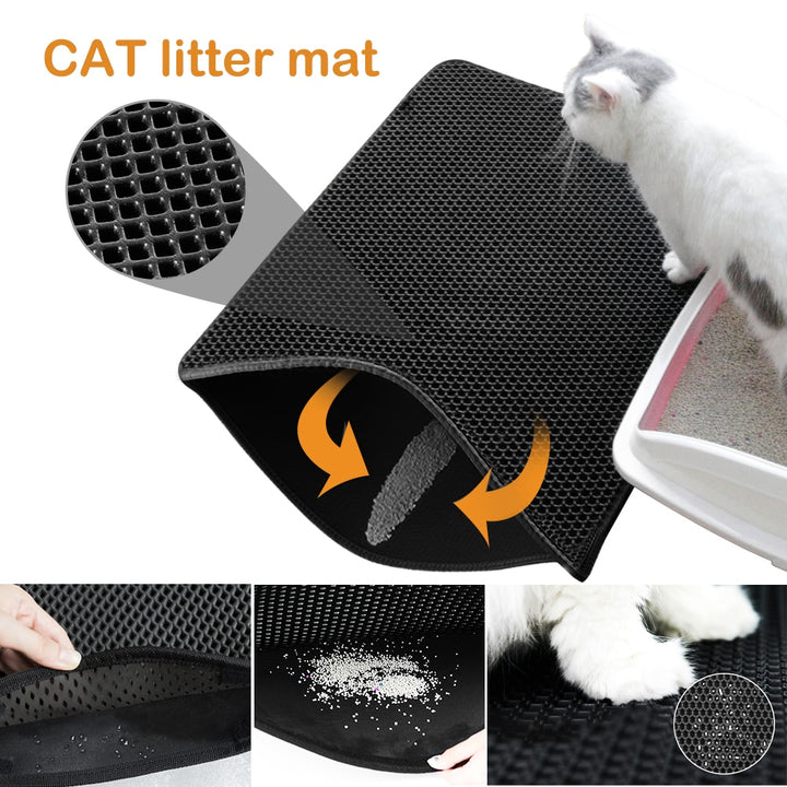 Estera de arena para gatos impermeable y antideslizante