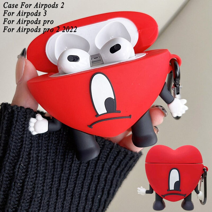 Funda Airpods Corazón Rojo