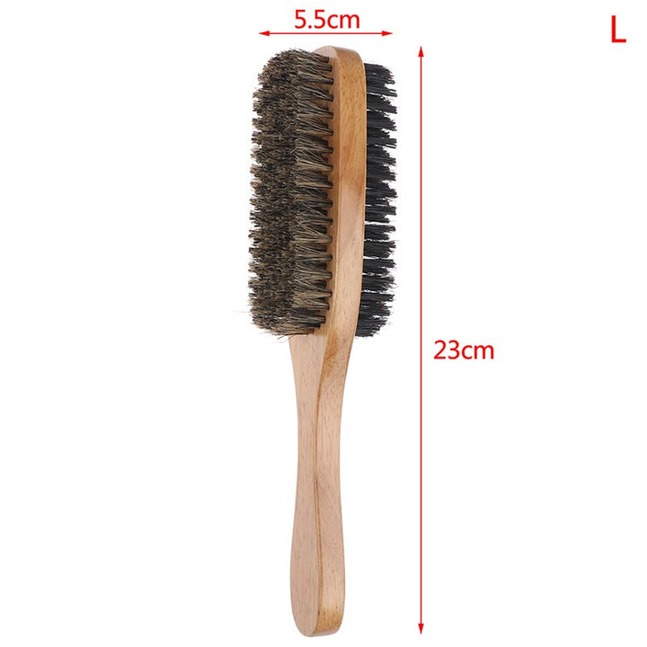 Cepillo de pelo de madera con cerdas de jabalí suaves para hombres y mujeres. Cepillo para cabello fino, grueso y rizado