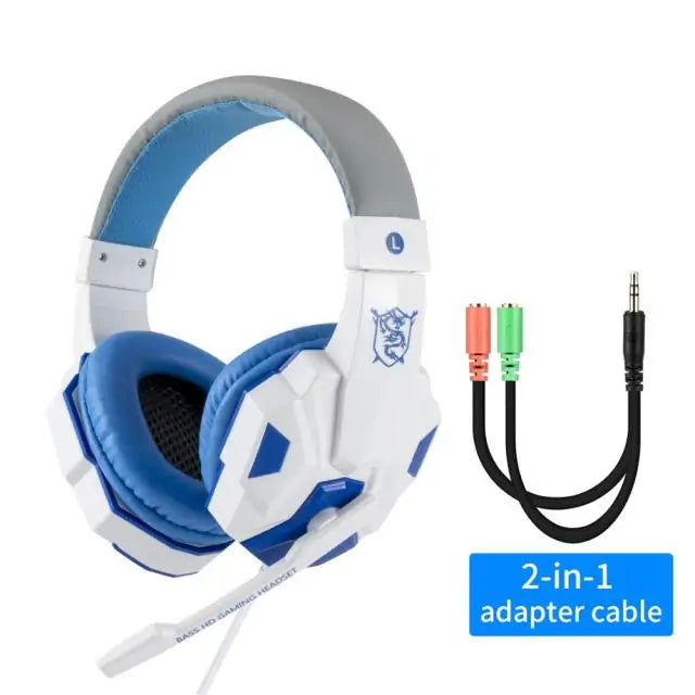 Auriculares para jugadores con cable y luz LED