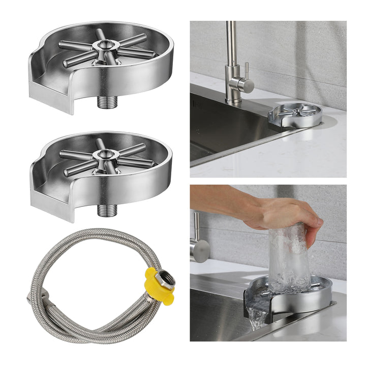 Faucet Glass Rinser and Cup Washer Attachment, Tiktok Viral Bottle Rinser