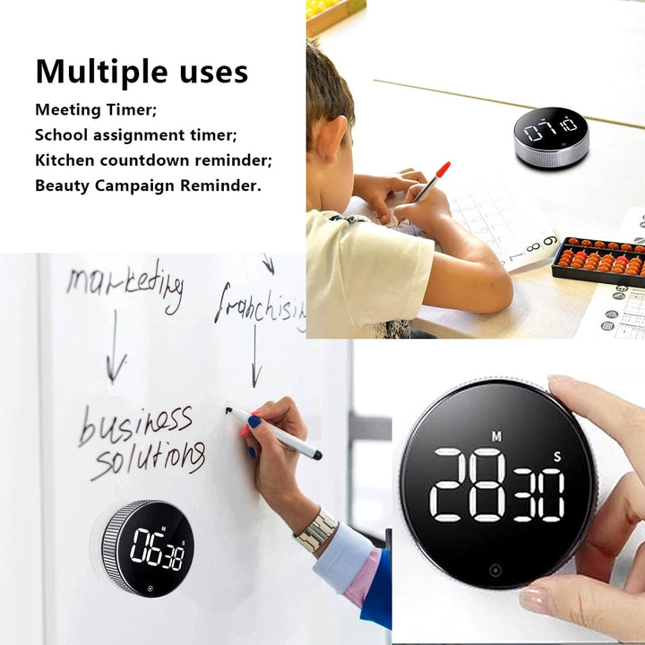 Digital Kitchen Timer with Large LED Display and Magnetic Mount