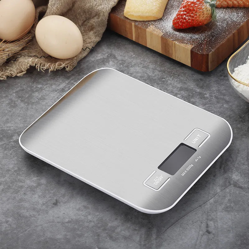 Stainless Steel Food Scale USB Rechargeable Digital Kitchen Scale