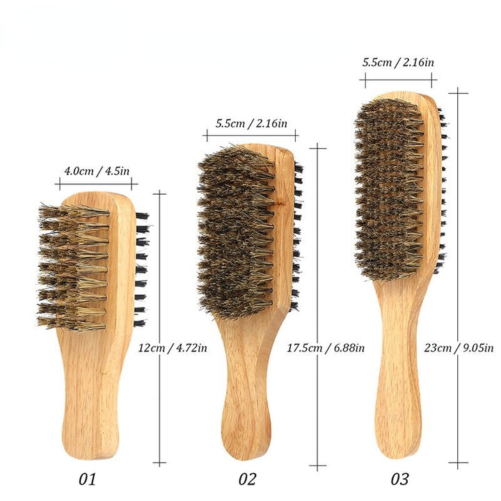 Cepillo de pelo de madera con cerdas de jabalí suaves para hombres y mujeres. Cepillo para cabello fino, grueso y rizado