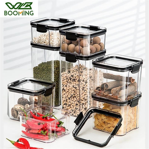 Food Storage Containers with Lids, Canisters for Dry Food, Cereal, Flour, and Sugar